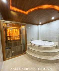 Phòng Xông Hơi Gỗ Tuyết Tùng Tại Bắc Giang